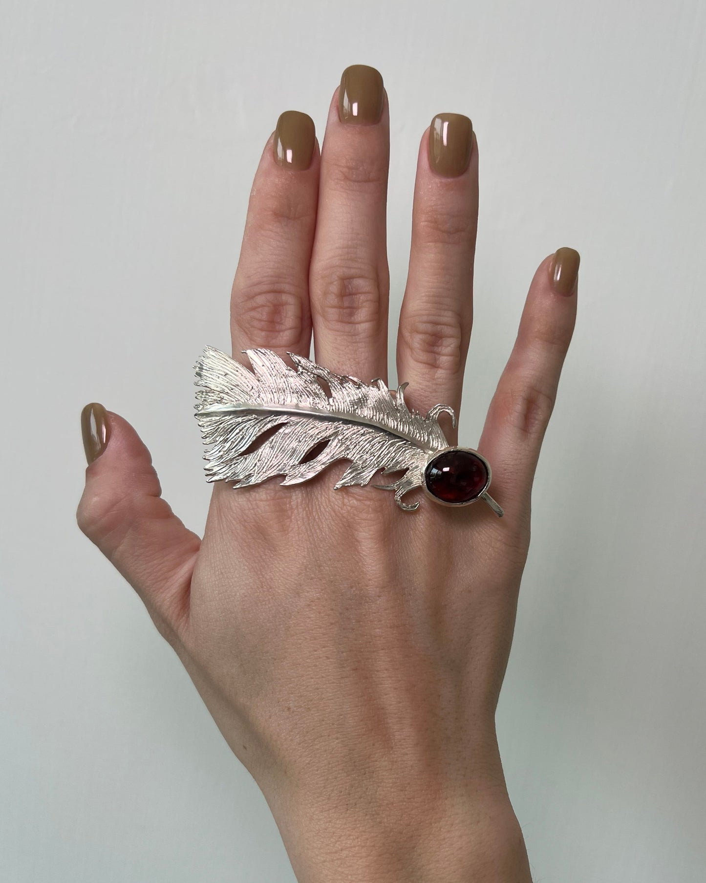 Feather + Garnet