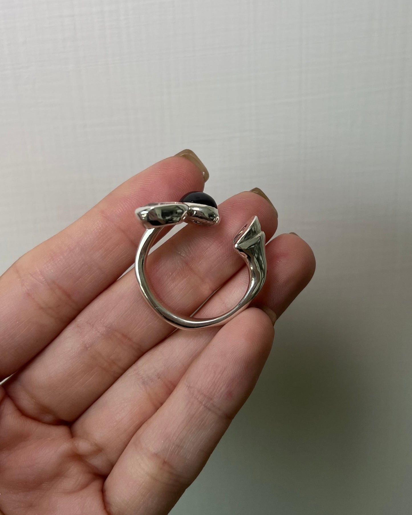 Morganite + Black Star Sapphire Horse Hoof