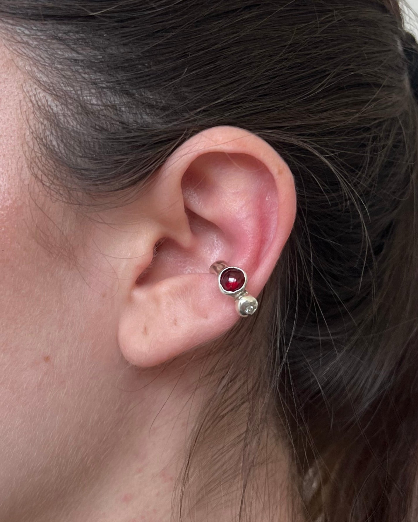 Garnet Ear Cuff