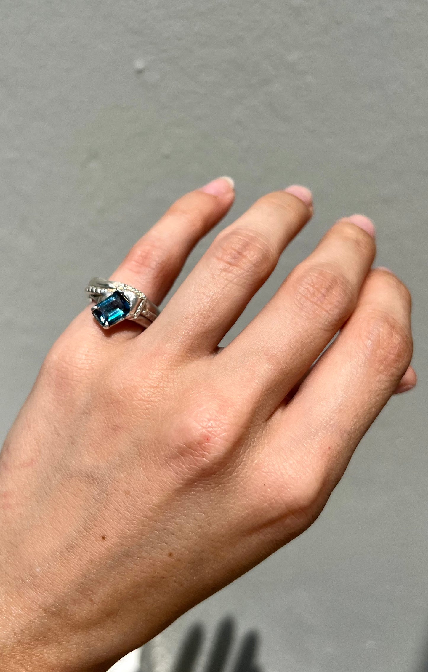 Stuck Ring London Blue Topaz