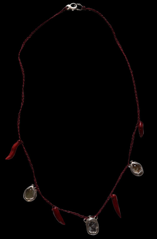 Red Coral & Stones Necklace